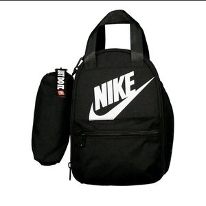 Nike Black Backpack with Prominent White Logo